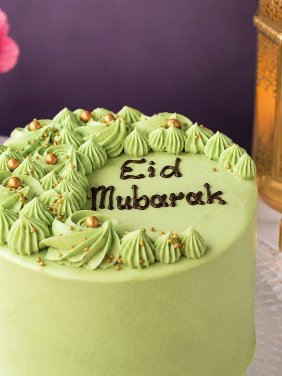 Eid Pistachio & Raspberry Celebration Cake - Patisserie Valerie