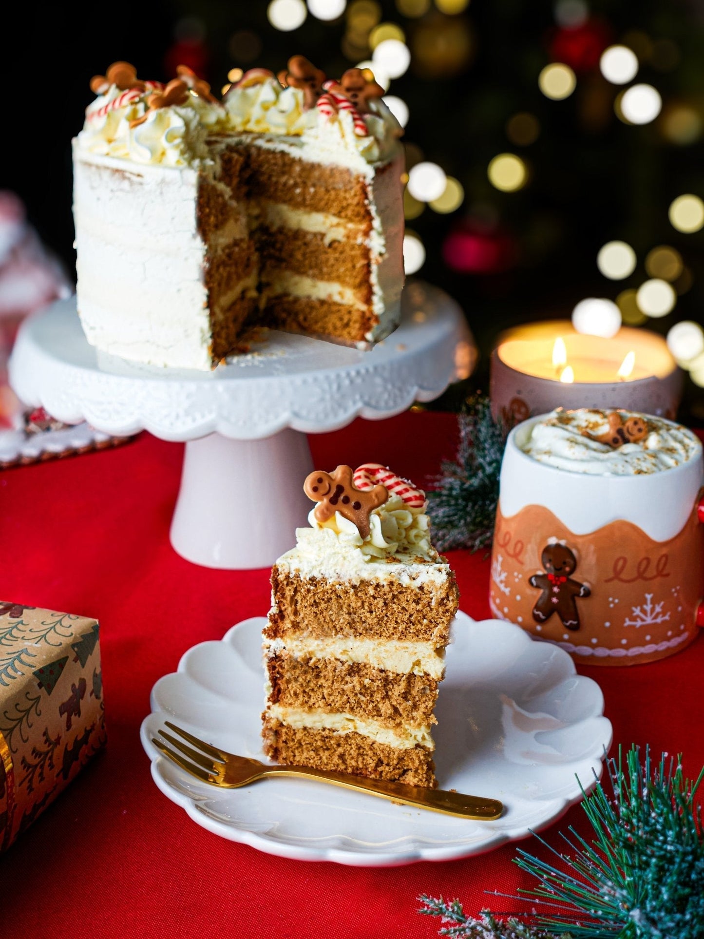 Patisserie Valerie's handmade Festive Showstopper Bundle cake delivery 