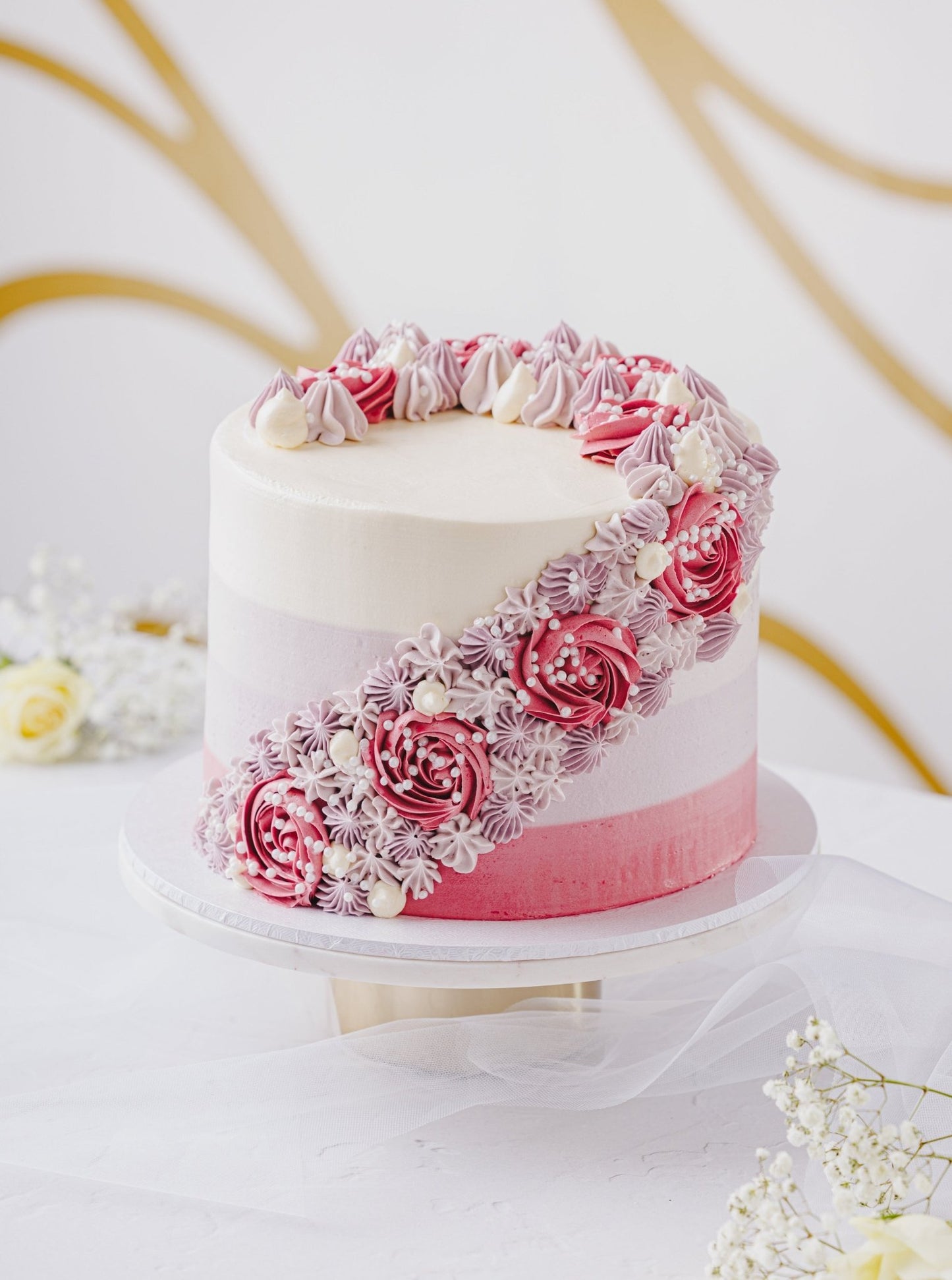 Five Layer Floral Wedding Cake Package - Patisserie Valerie