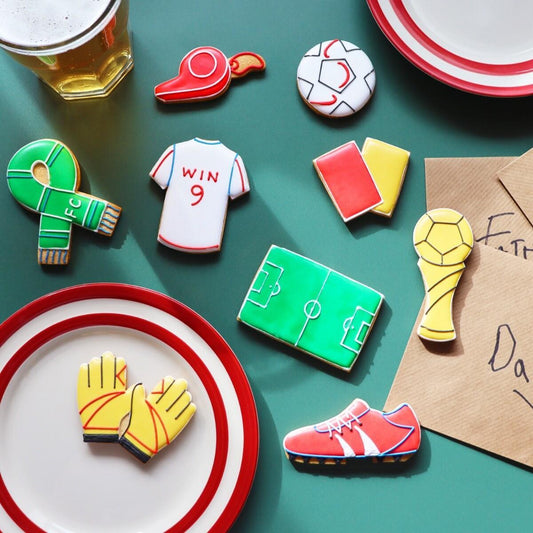 Biscuiteers Hand-Iced Football Mad Biscuit Tin 100g