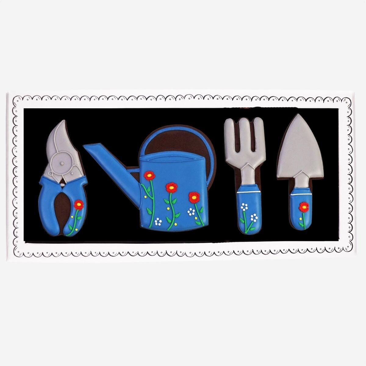 Patisserie Valerie's handmade Biscuiteers Garden Tools Hand-Iced Letterbox Biscuits 70g cake delivery 