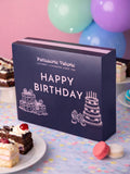 Patisserie Valerie's handmade Happy Birthday Cake Slice Box – 10 Assorted Luxury Cake Slices with Gift Box Sleeve cake delivery 