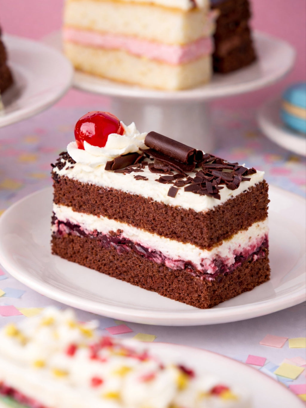 Happy Birthday Cake Slice Box – 10 Assorted Luxury Cake Slices with Gift Box Sleeve - Patisserie Valerie