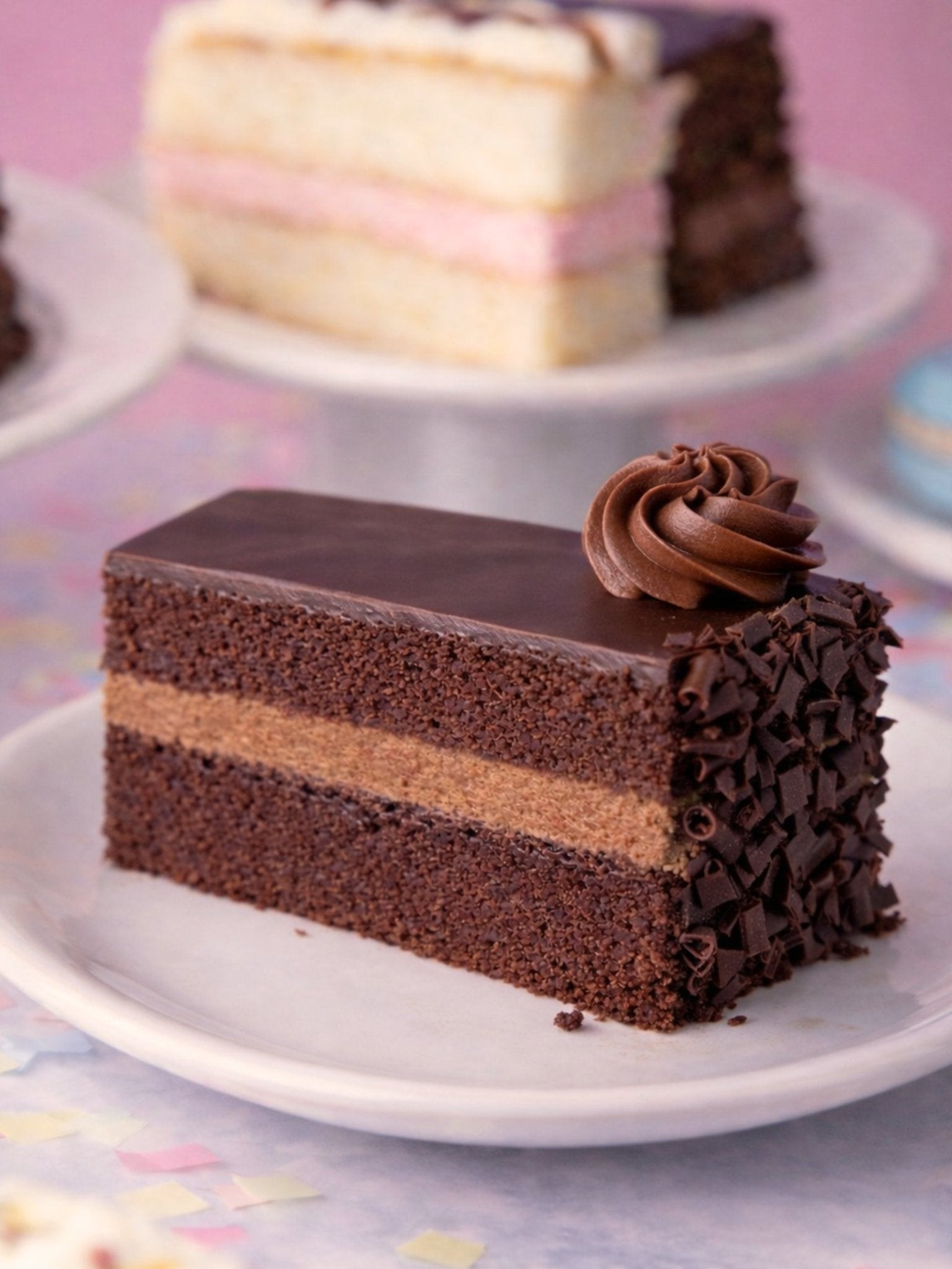 Happy Birthday Cake Slice Box – 10 Assorted Luxury Cake Slices with Gift Box Sleeve - Patisserie Valerie