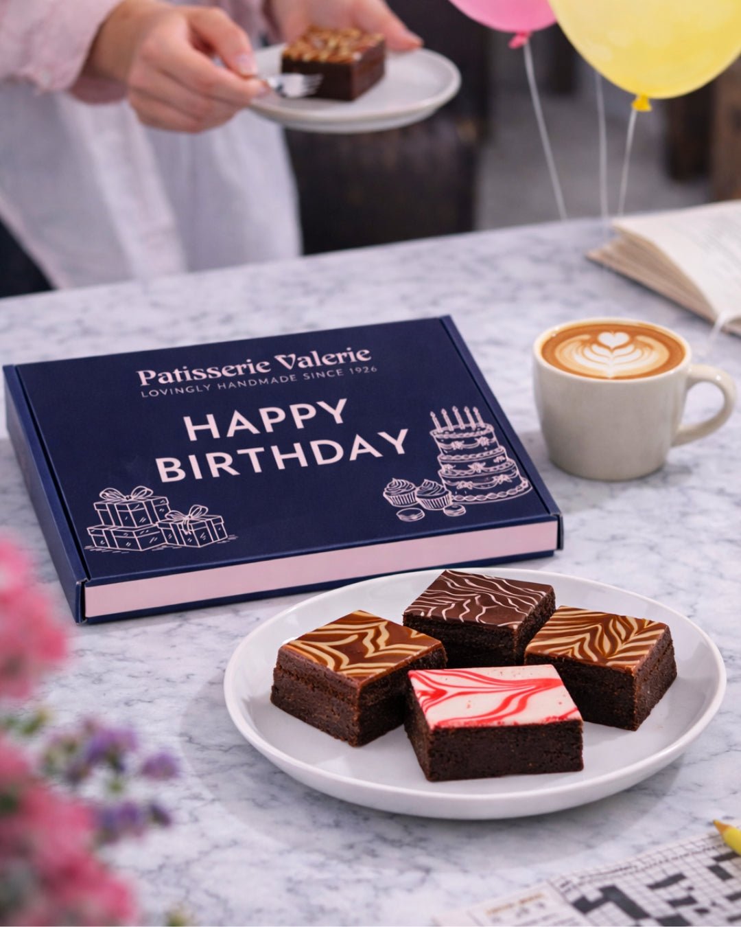 Happy Birthday Chocolate Brownies Gift Box - Patisserie Valerie