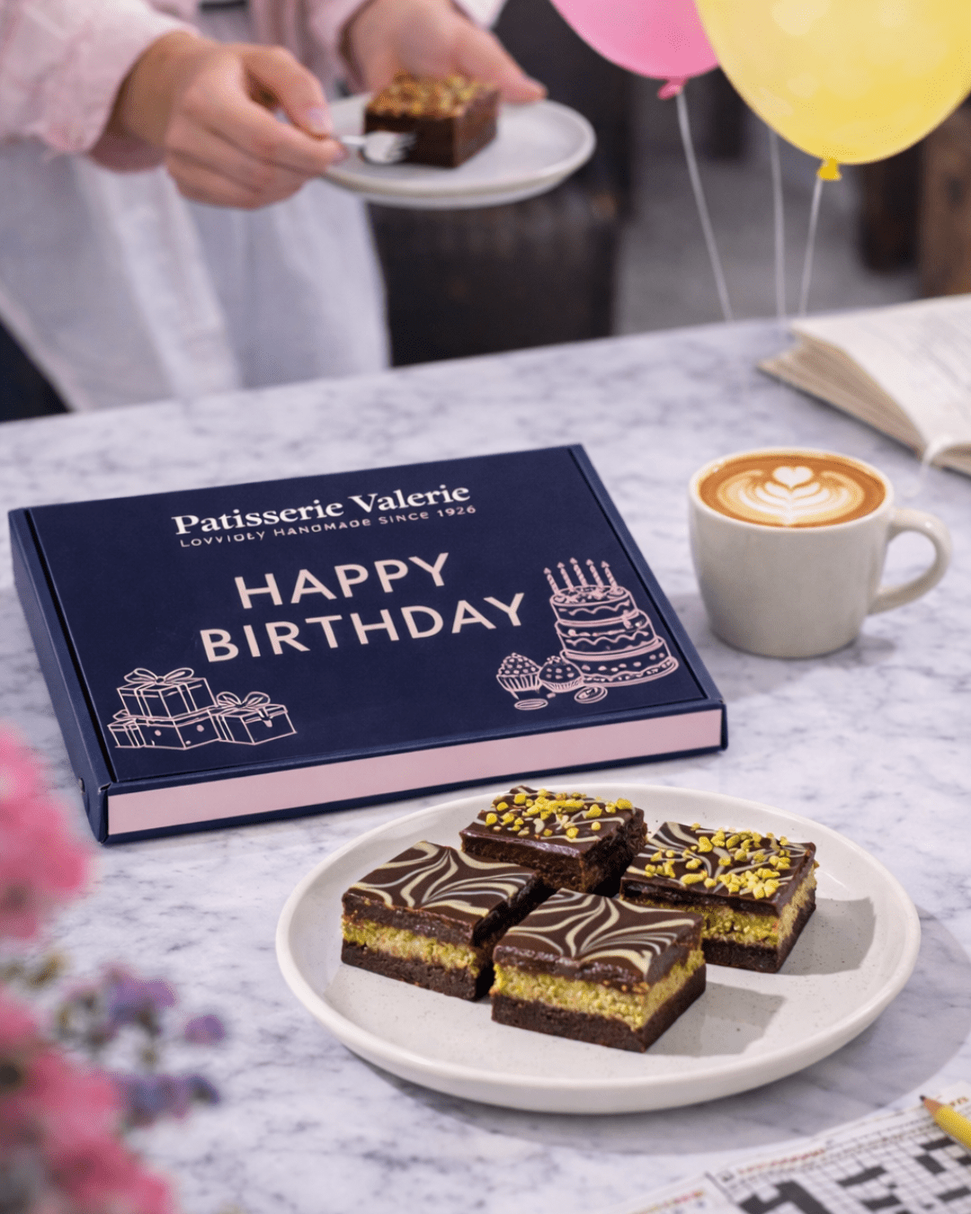 Happy Birthday Dubai - Style Brownie Gift Box - Patisserie Valerie