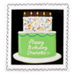 Happy Birthday Green Letterbox Biscuit 15g - Patisserie Valerie