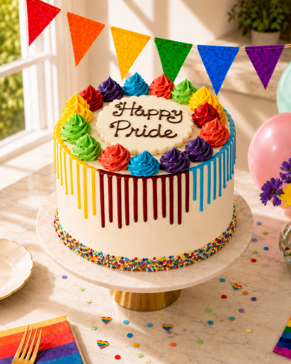 'Happy Pride' Inscription - Patisserie Valerie