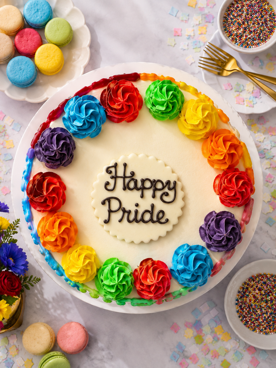 'Happy Pride' Inscription - Patisserie Valerie