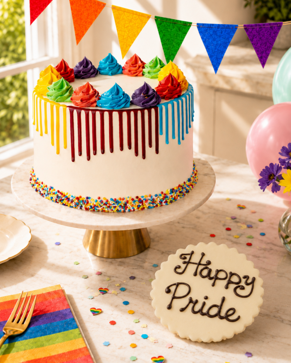 'Happy Pride' Inscription - Patisserie Valerie