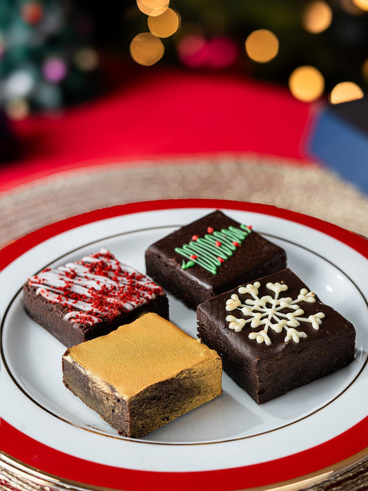 Individual Christmas Brownies