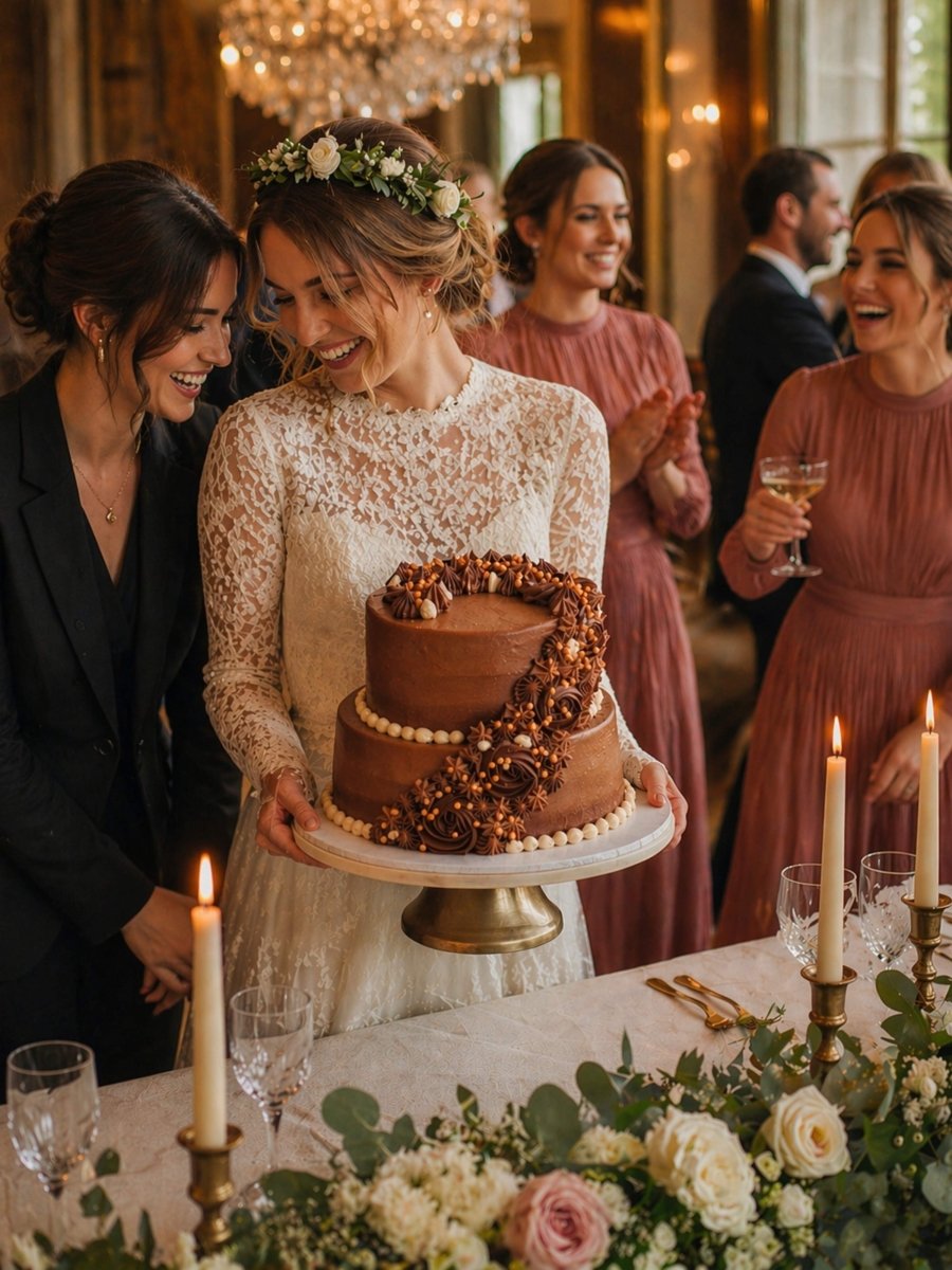 Luxurious Chocolate Wedding Cake - Patisserie Valerie