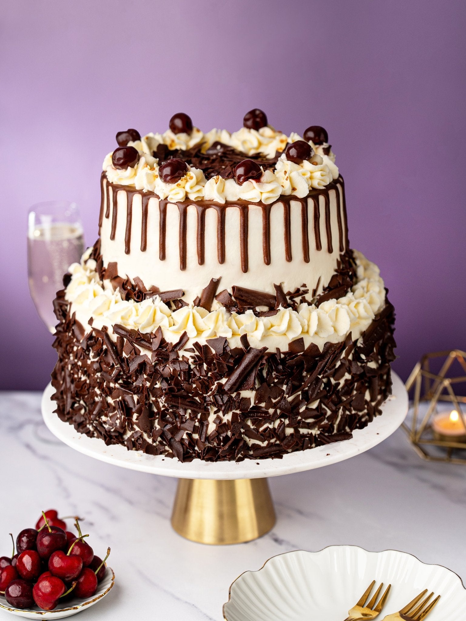 Luxury Black Forest Gateau with Kirsch – Centenary Edition Celebration Cake - Patisserie Valerie
