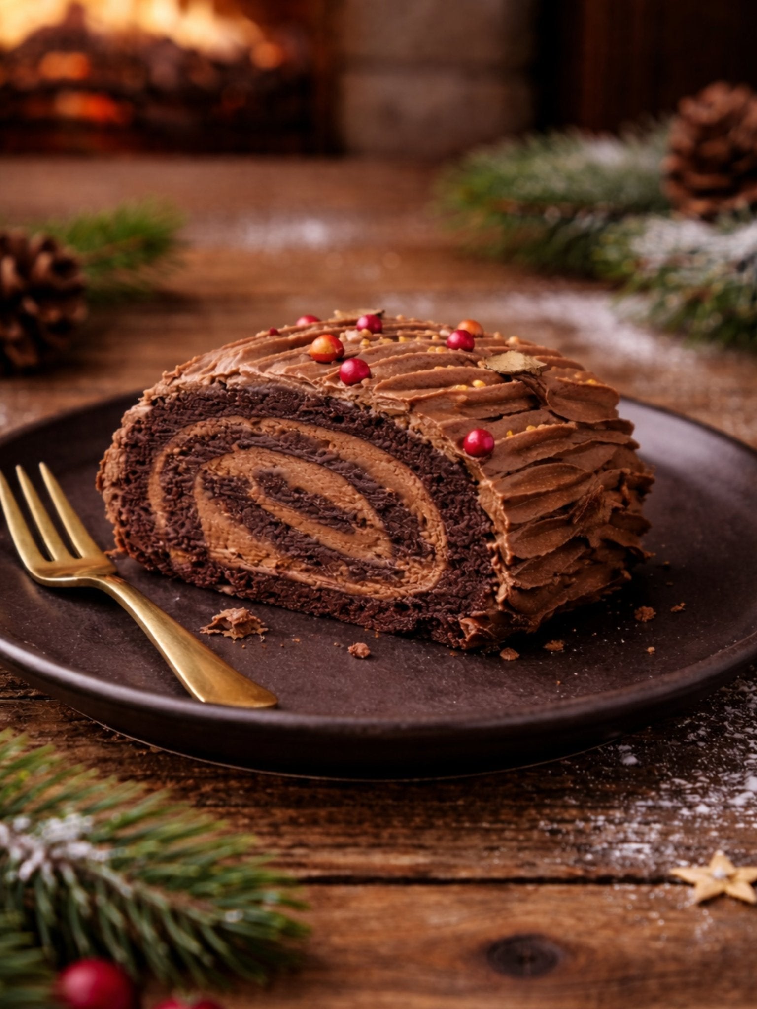 Luxury Chocolate Roulade – Handcrafted Chocolate Roll with Decorative Finish - Patisserie Valerie