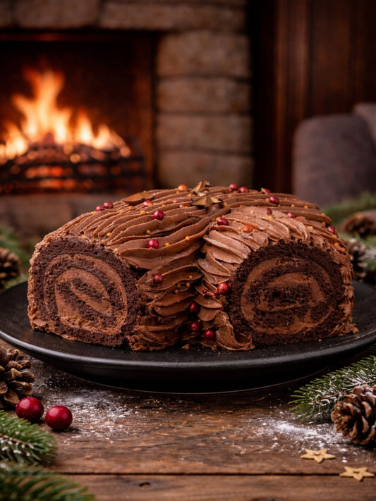 Luxury Chocolate Roulade – Handcrafted Chocolate Roll with Decorative Finish