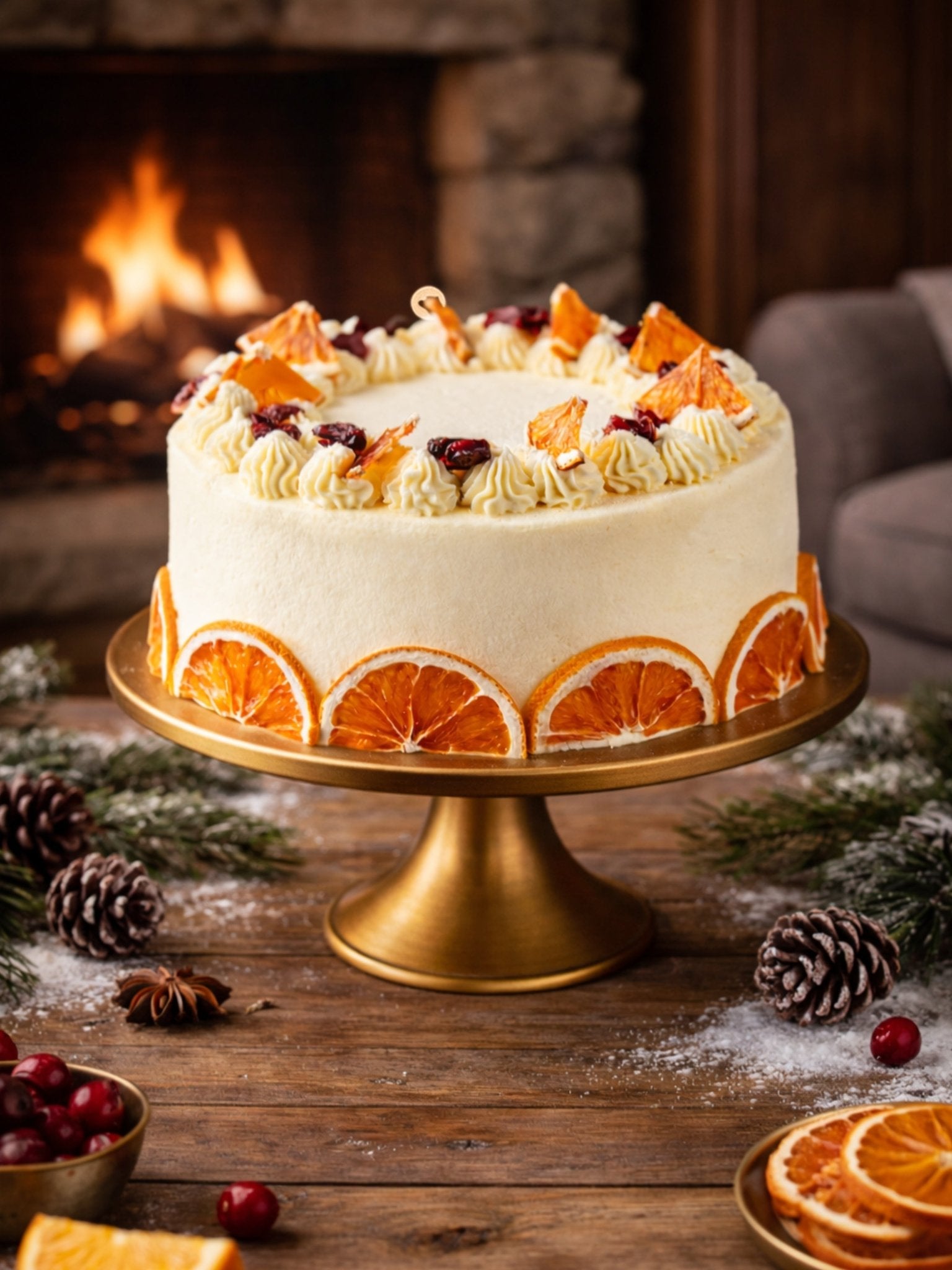 Luxury Clementine & Cranberry Cake - Patisserie Valerie