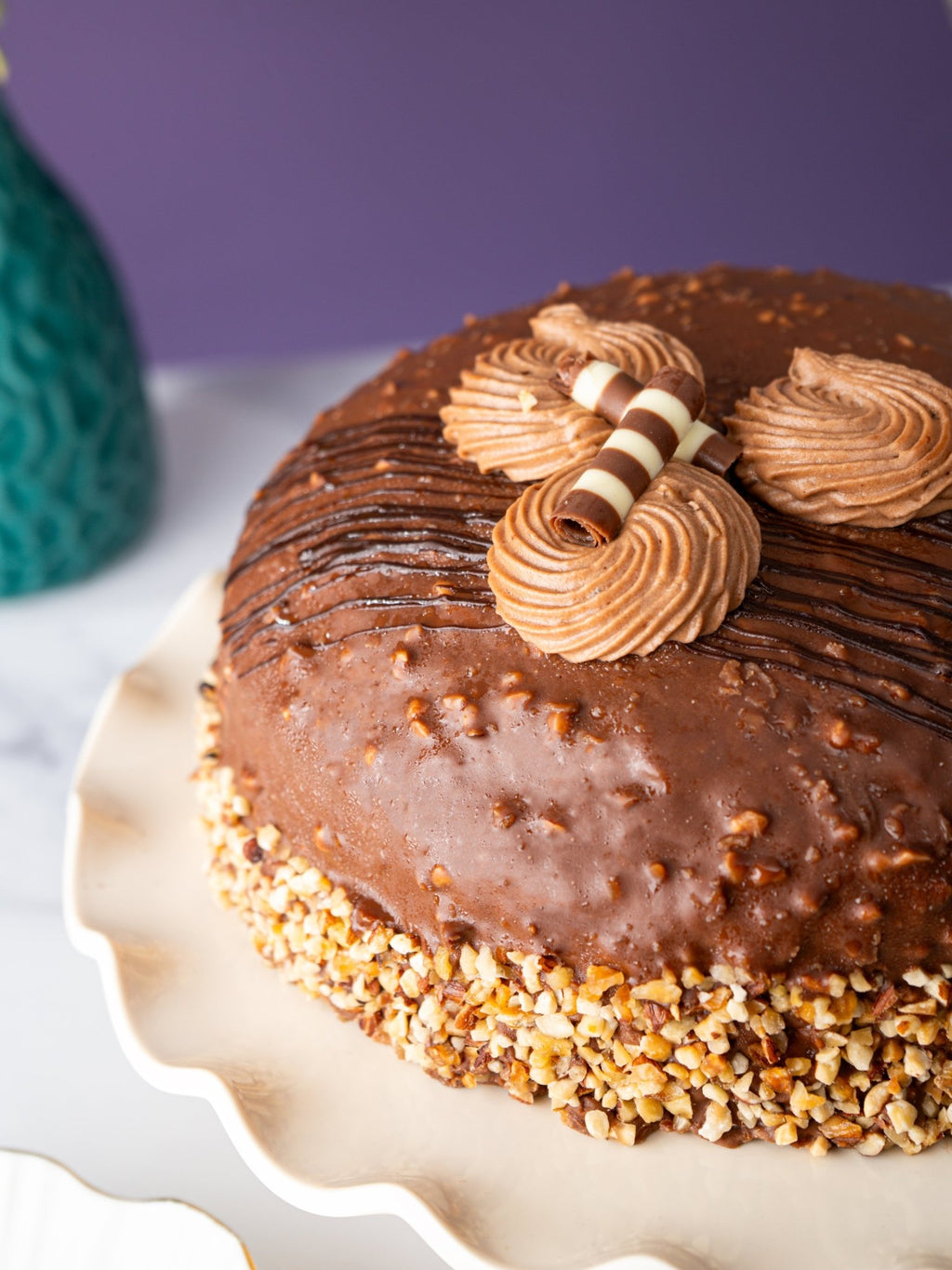 Patisserie Valerie's handmade Luxury Nutella Crunch Dome Cake cake delivery 