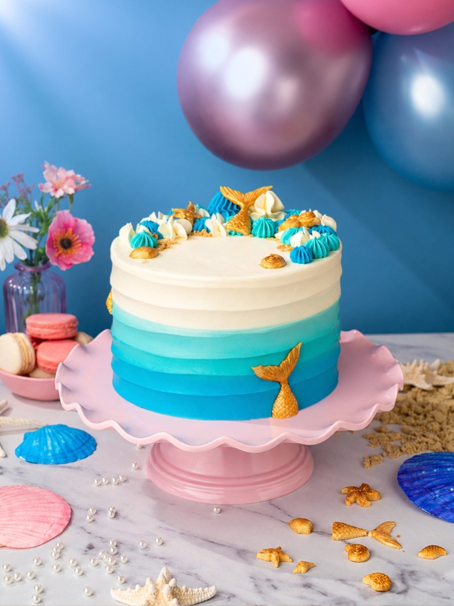 Mermaid Under Sea Birthday Cake