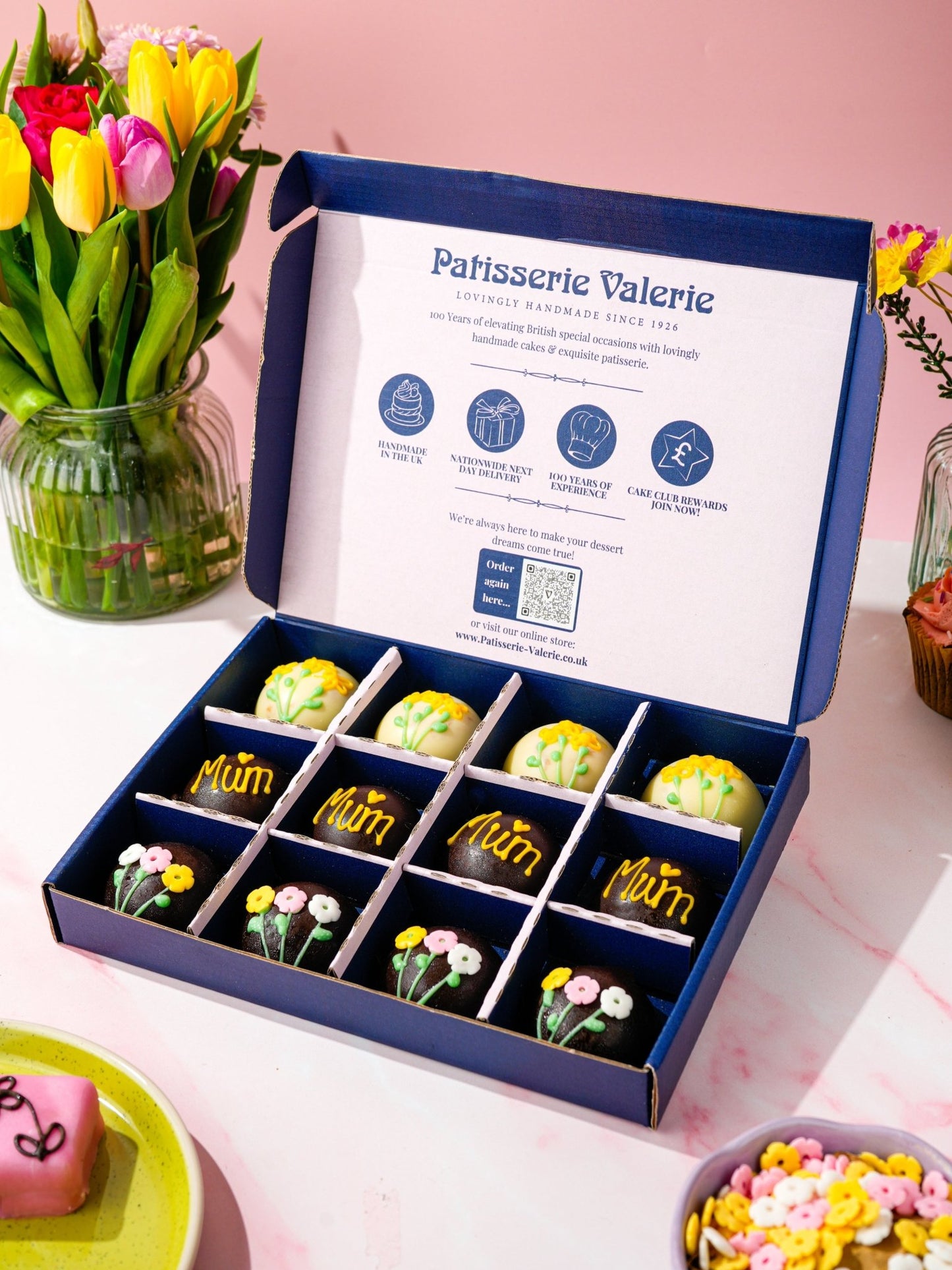 Patisserie Valerie's handmade Mother's Day Cake Bites cake delivery 