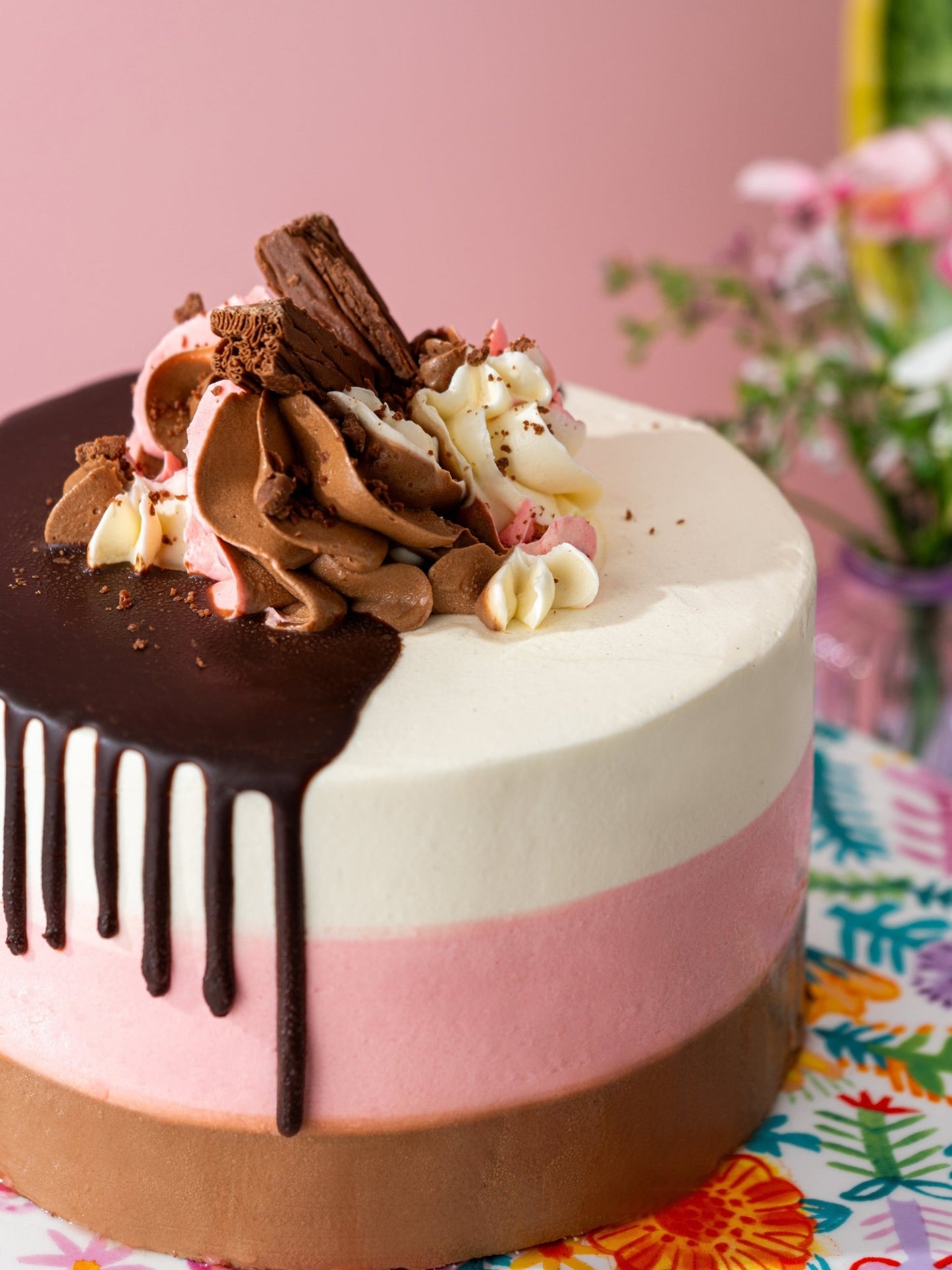 Neapolitan Celebration Cake - Patisserie Valerie