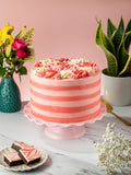Patisserie Valerie's handmade Pink Candy Stripe Gateau cake delivery 