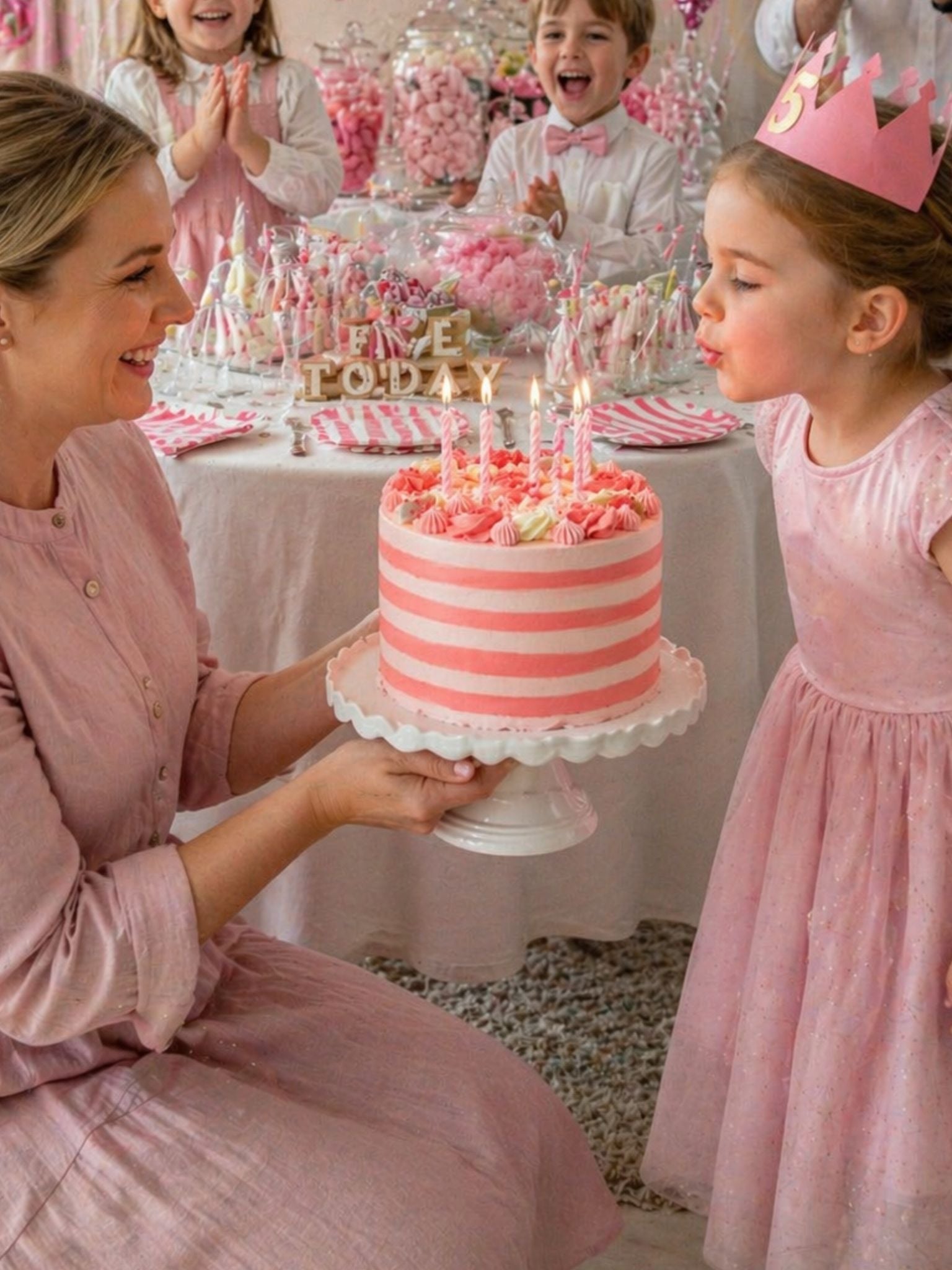Pink Candy Stripe Gateau