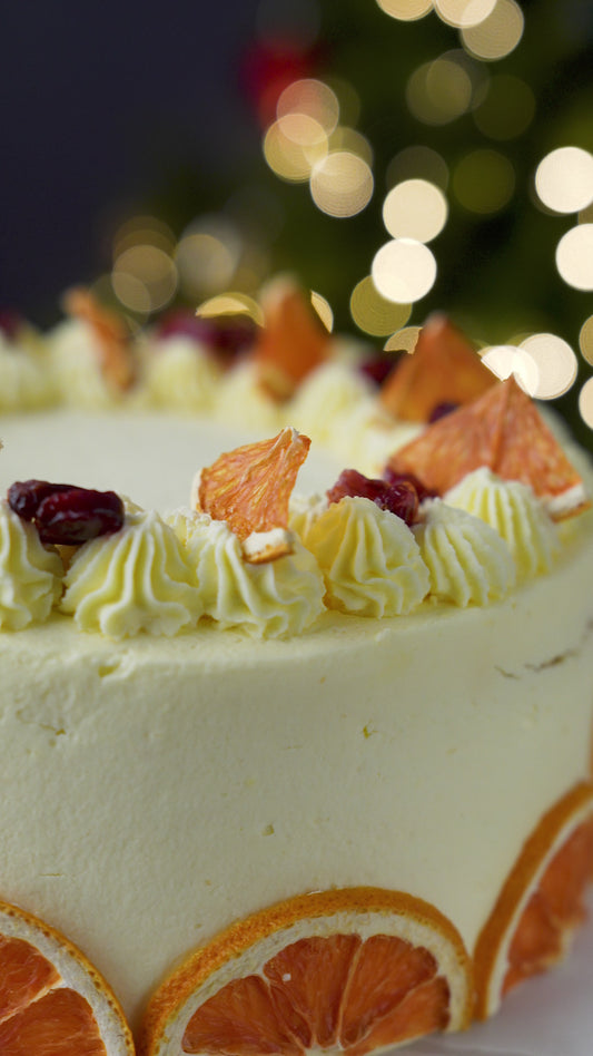 Luxury Clementine & Cranberry Celebration Cake