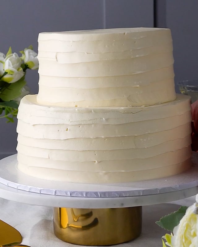 Vanilla Two Tier Wedding Cake