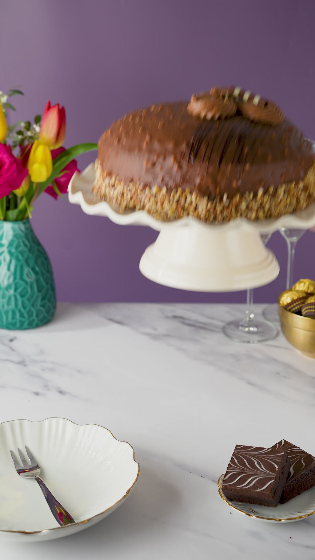 Luxury Nutella Crunch Dome Cake