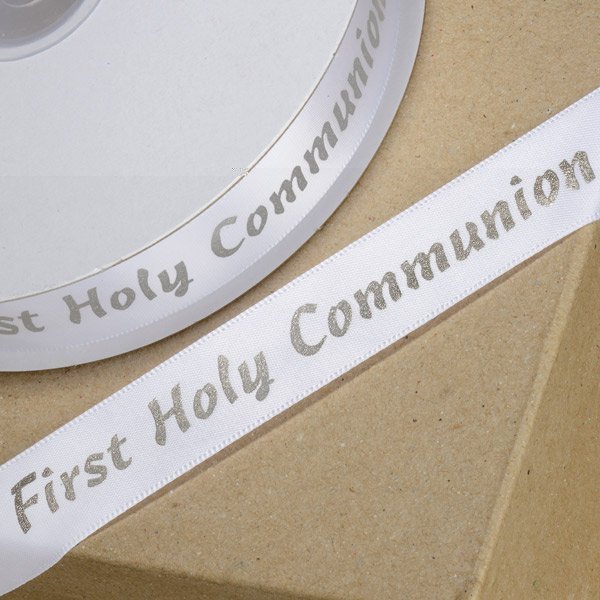 Printed Communion Ribbon Silver - Patisserie Valerie