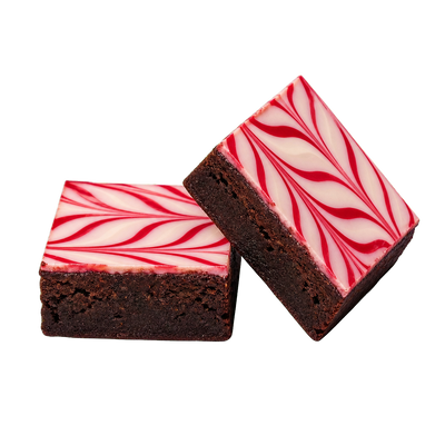 Cherry Chocolate brownies, two-piece transparent cut-out