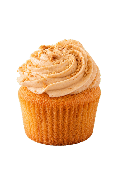 Lotus Biscoff whole cupcake on a transparent background