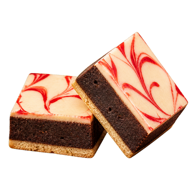 Strawberry Shortcake brownies, two-piece transparent cut-out
