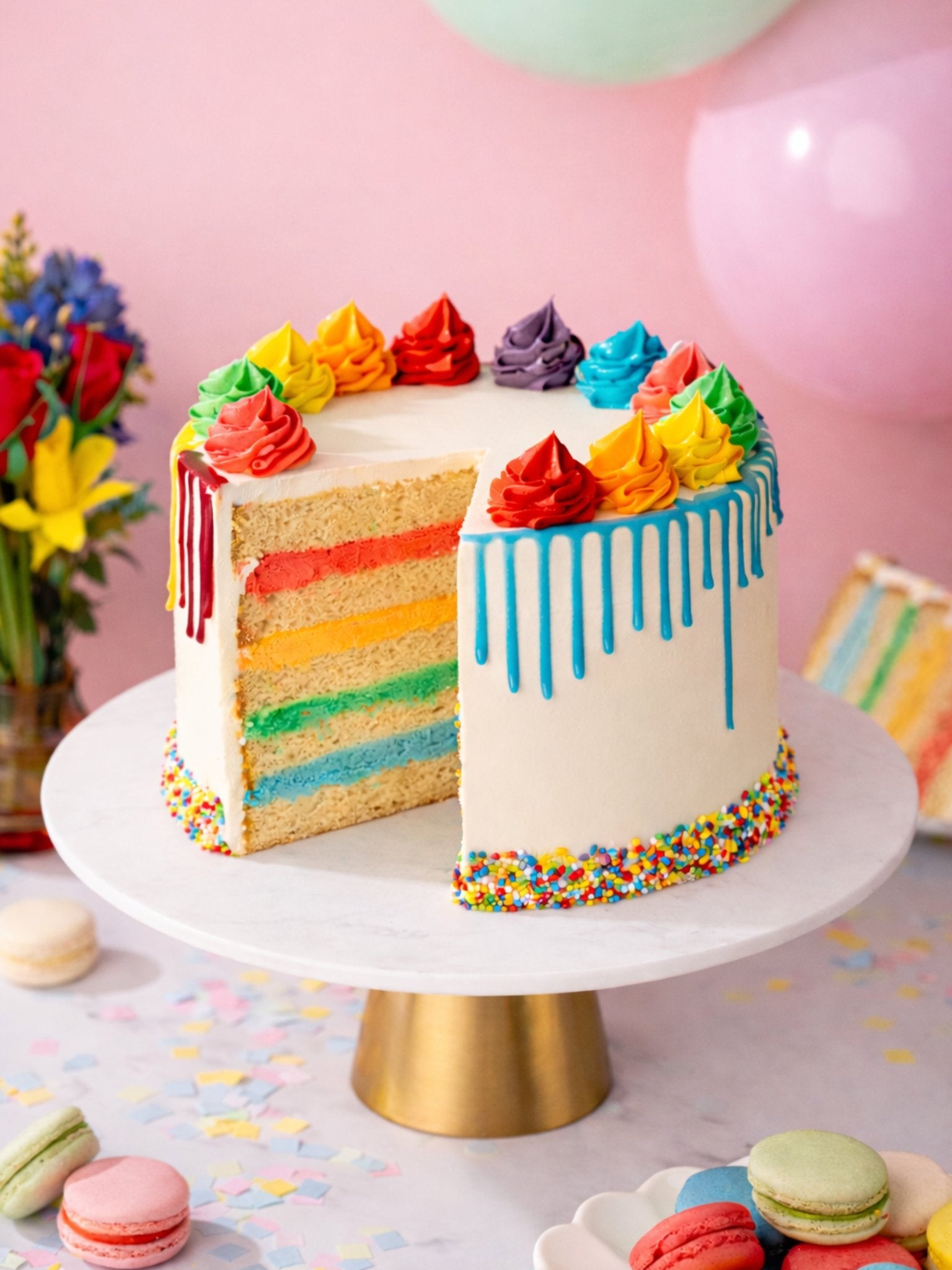 Rainbow Cake - Patisserie Valerie