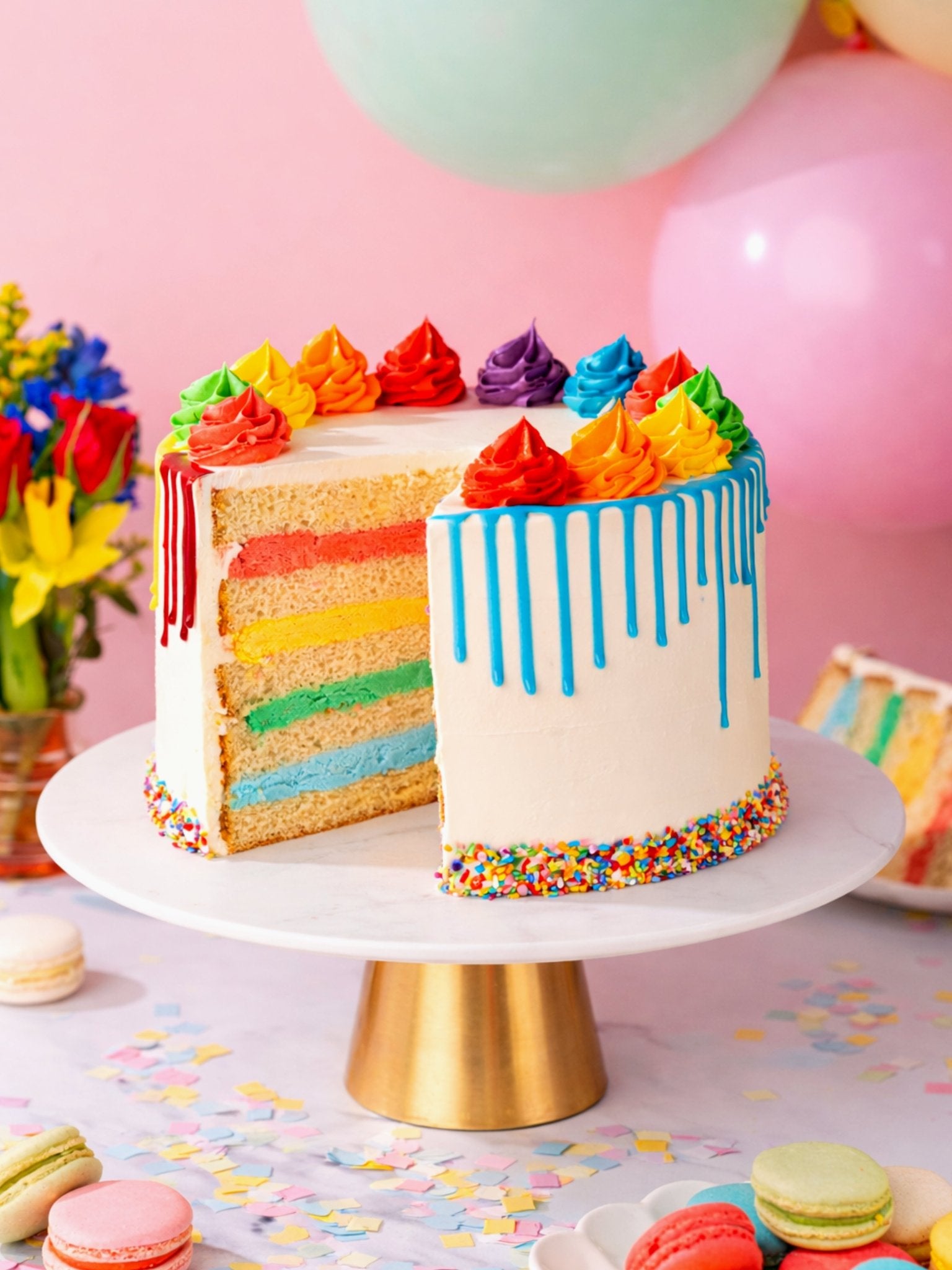 Rainbow Cake - Patisserie Valerie