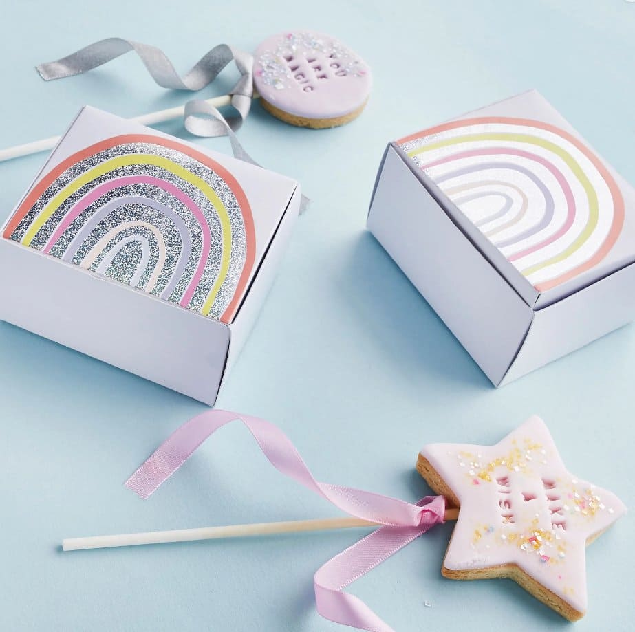 Patisserie Valerie's handmade Rainbow Cake Favour Boxes Pack of 10 cake delivery 