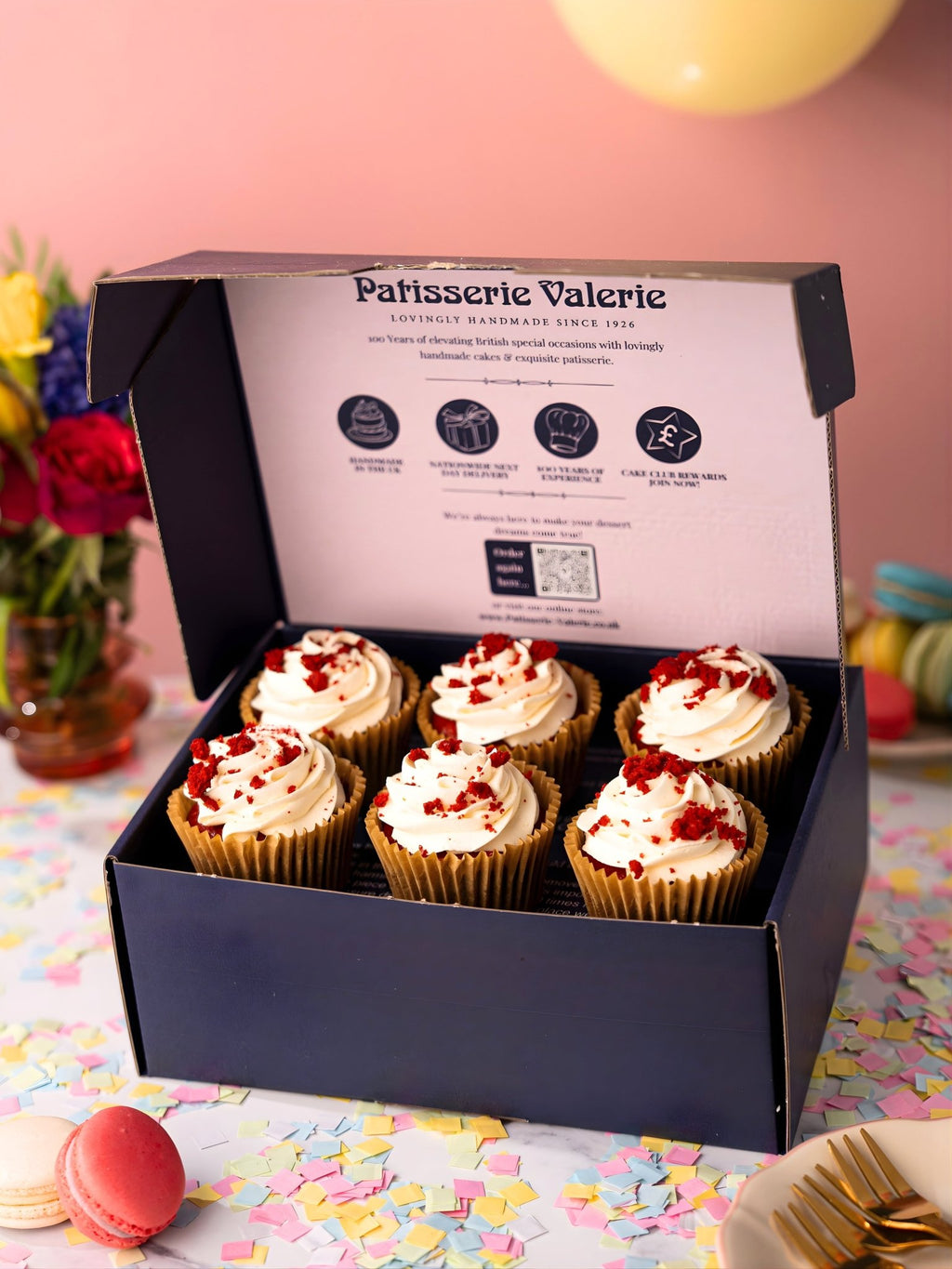 Red Velvet Indulgence Cupcake Selection - Patisserie Valerie