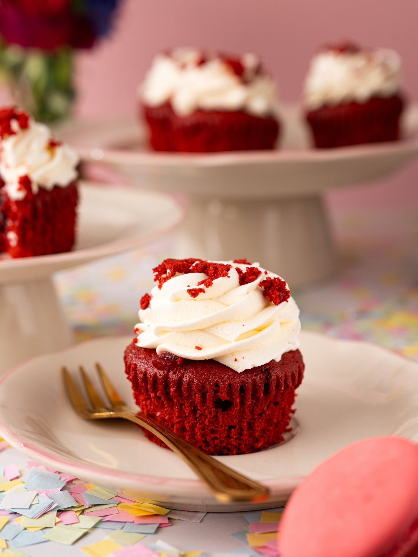 Red Velvet Indulgence Cupcake Selection - Patisserie Valerie