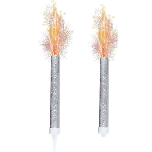 Silver Ice Fountain Candle - Pack of 2