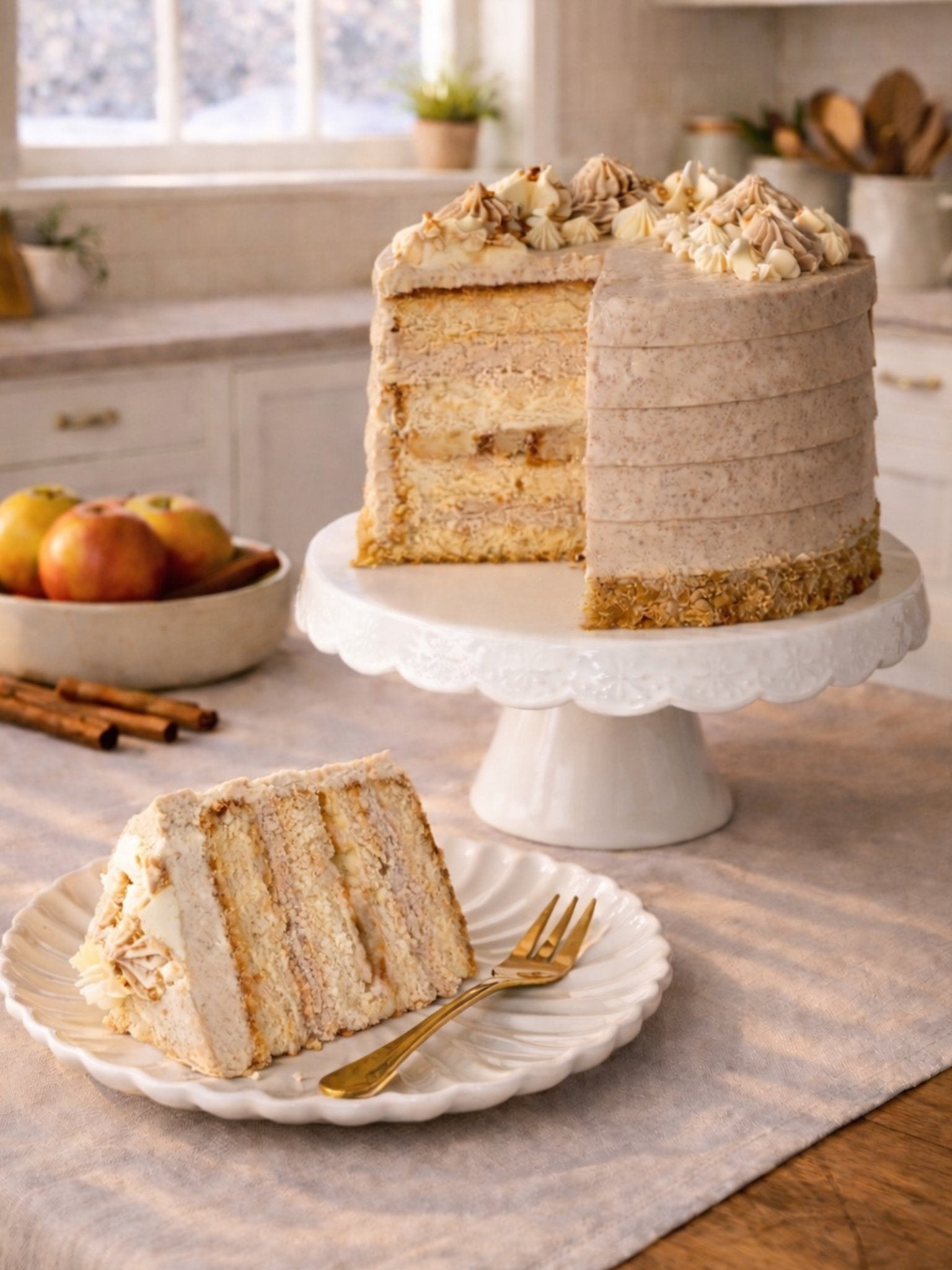 Spiced Apple & Cinnamon Cake - Patisserie Valerie