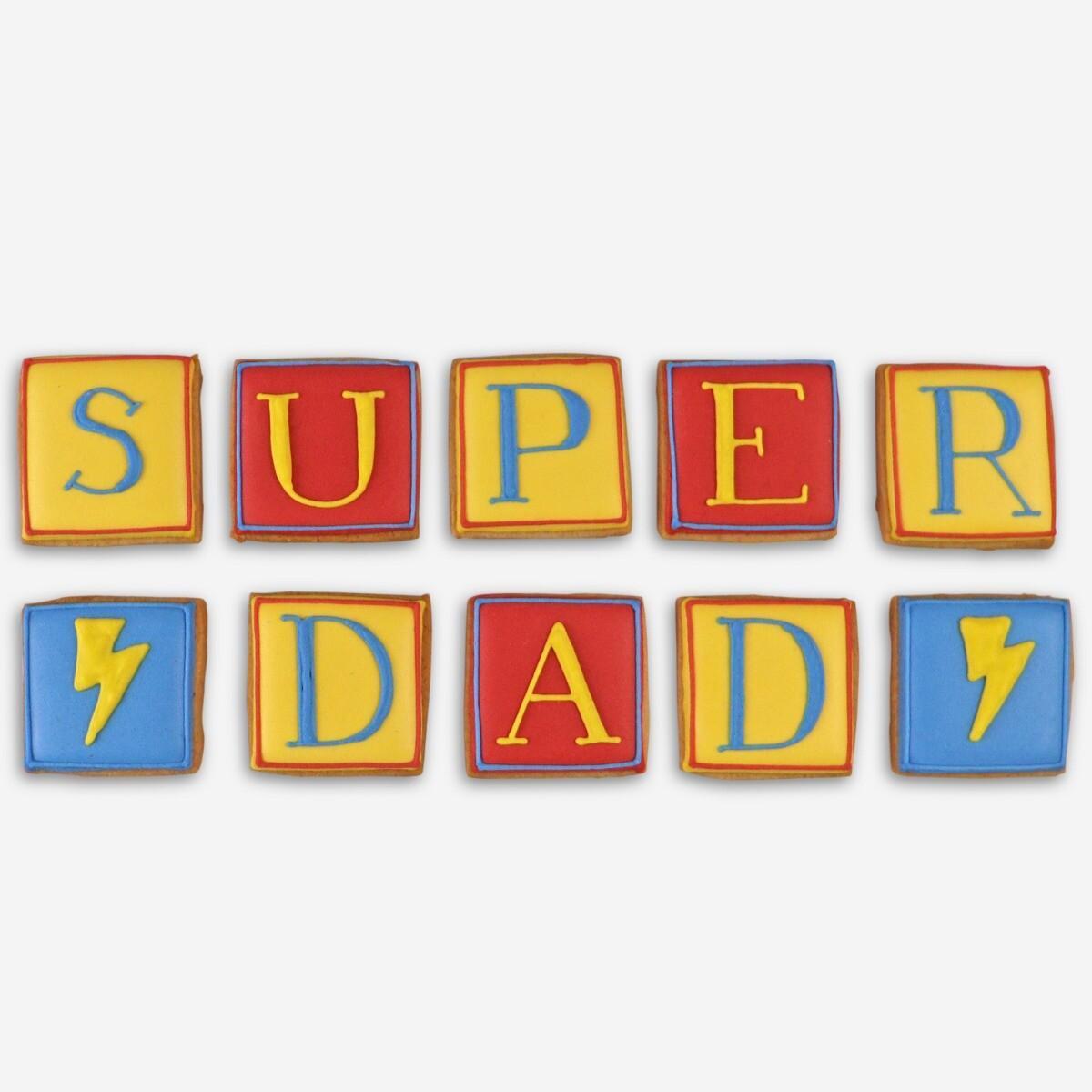 Patisserie Valerie's handmade Biscuiteers Super Dad Gingerbread Biscuits Gift Box 60g cake delivery 