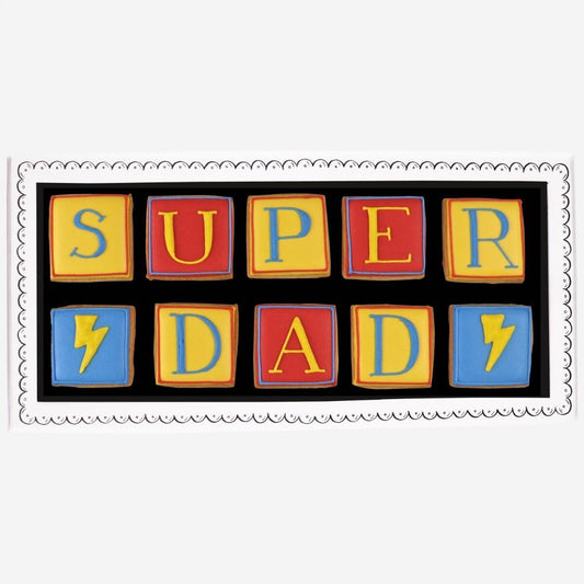 Biscuiteers Super Dad Gingerbread Biscuits Gift Box 60g