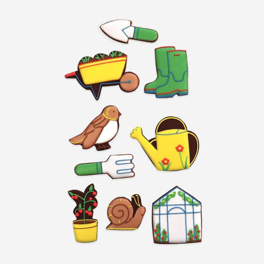 Biscuiteers 'The Gardeners' Hand Iced Biscuits with Tin 100g