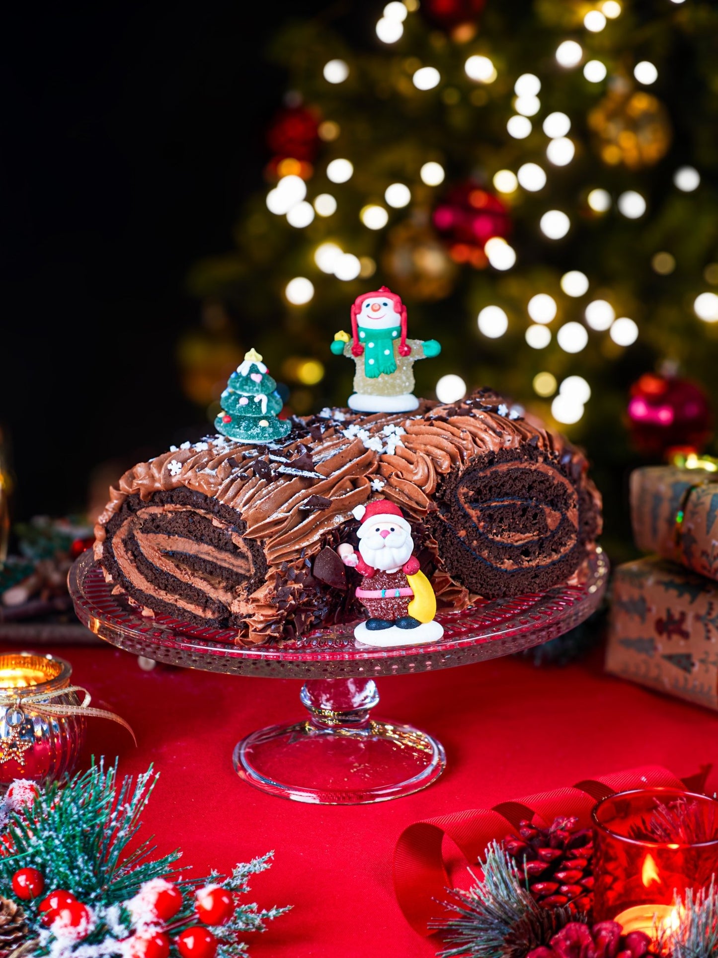 Patisserie Valerie's handmade Traditional Yule Log cake delivery 