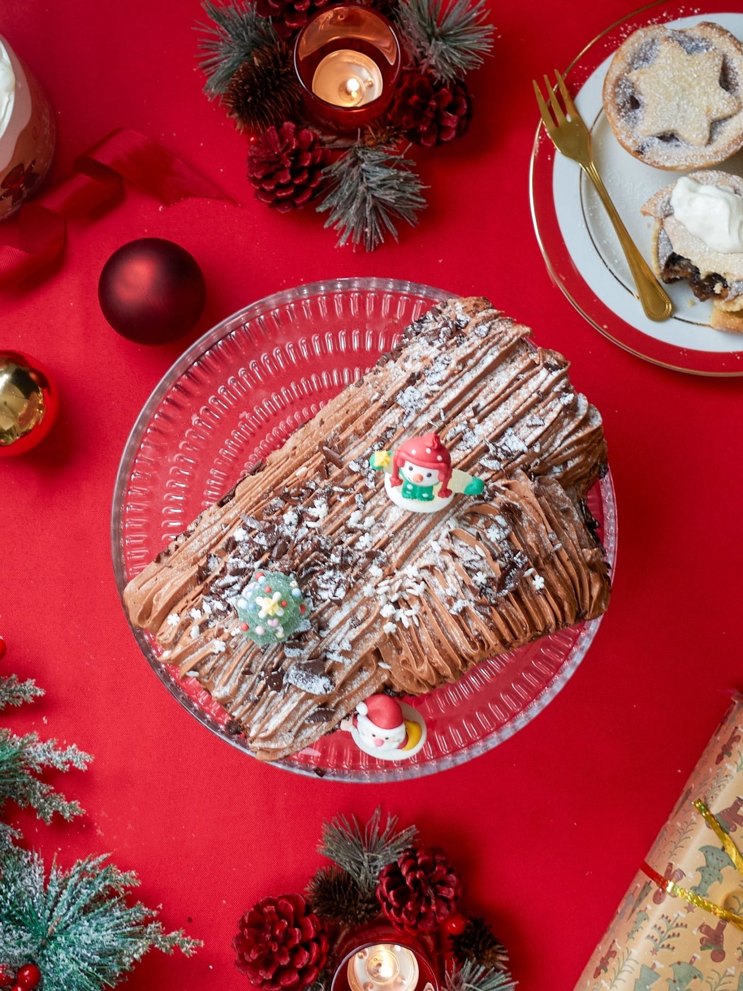 Patisserie Valerie's handmade Traditional Yule Log cake delivery 