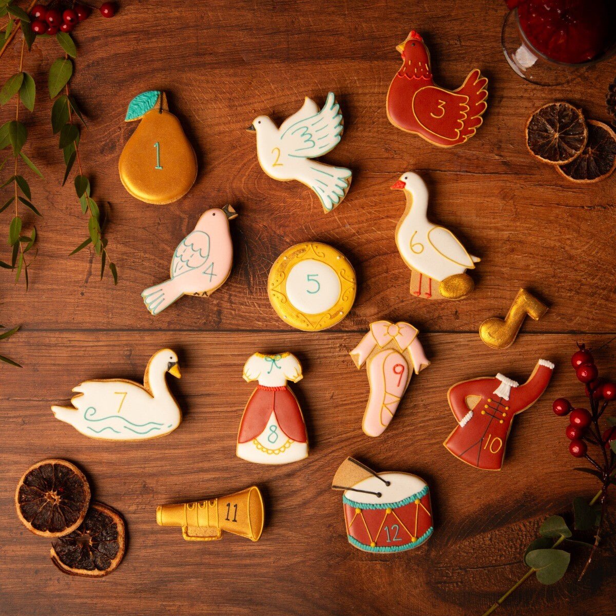Biscuiteers Twelve Days Of Christmas Luxe Biscuit Tin