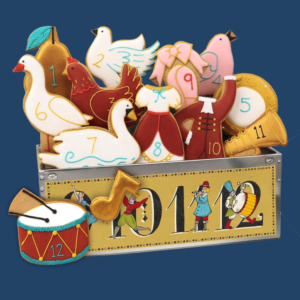 Biscuiteers Twelve Days Of Christmas Luxe Biscuit Tin