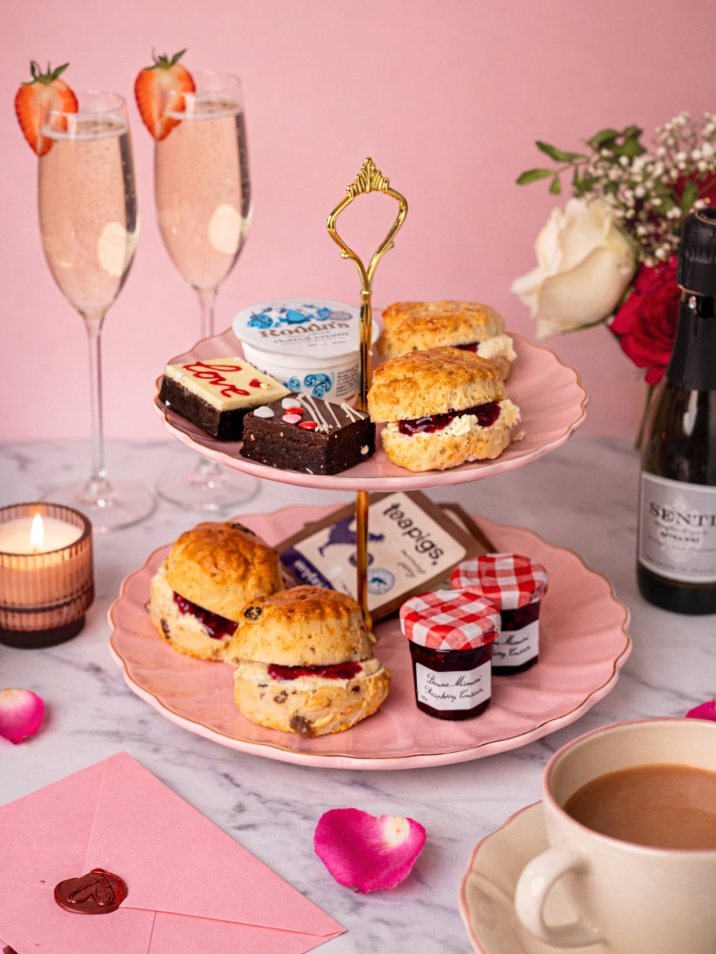 Valentine's Prosecco Cream Tea - Patisserie Valerie