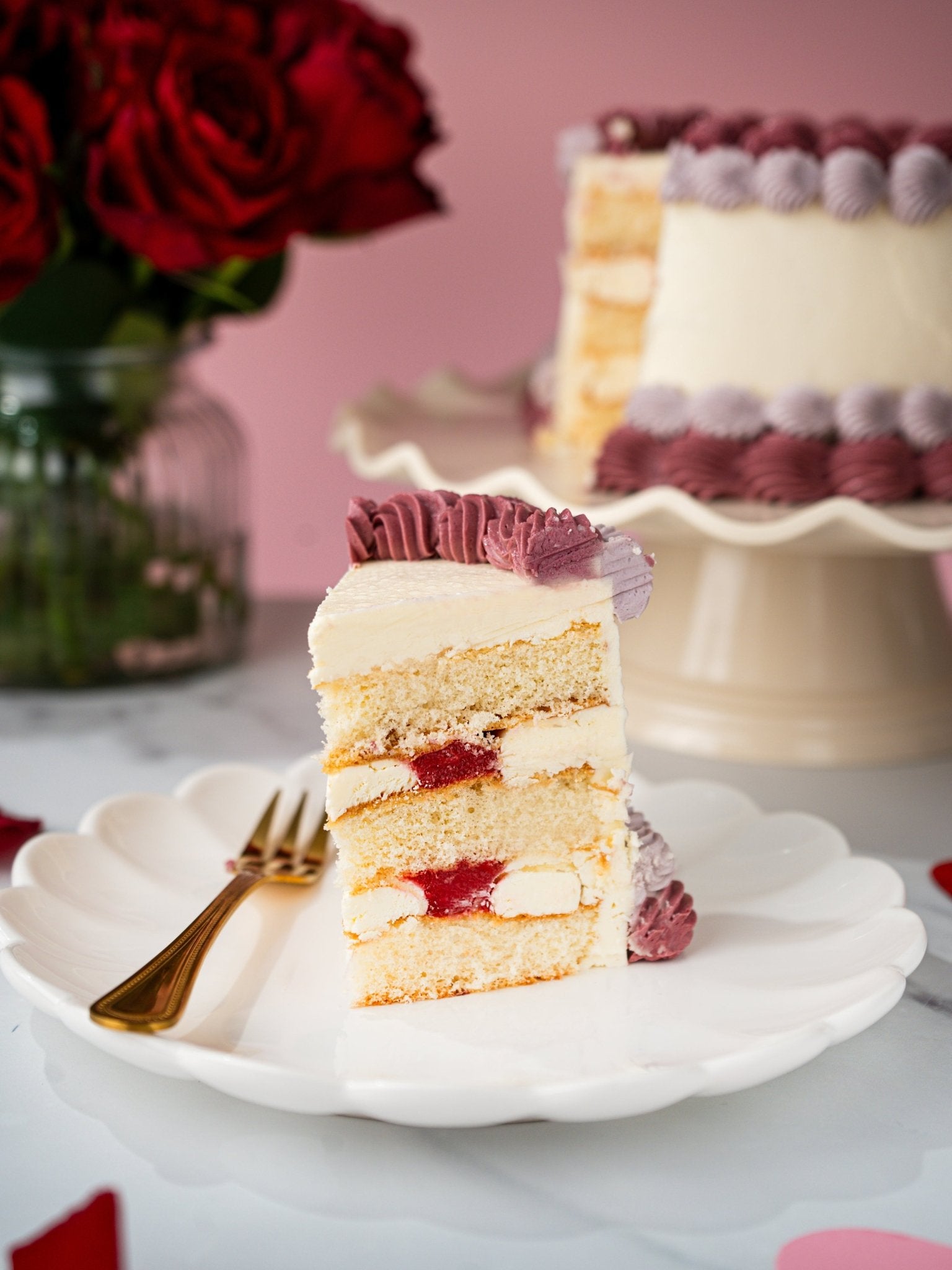 Vintage Heart Cake - Patisserie Valerie