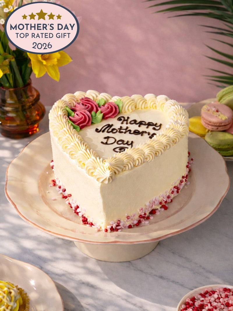 Vintage Mother's Day Heart Cake - Patisserie Valerie